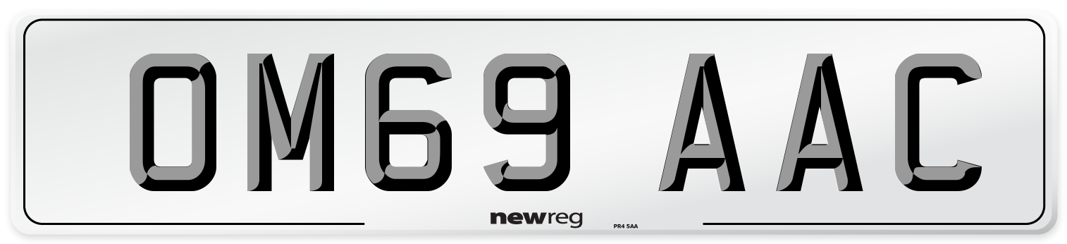 OM69 AAC Number Plate from New Reg